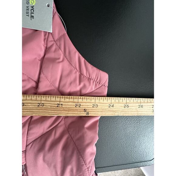 NEW FREE COUNTRY XL Women Outdoor In Pink Clay Quilted Vest Zip Pockets CLT - Picture 8 of 9